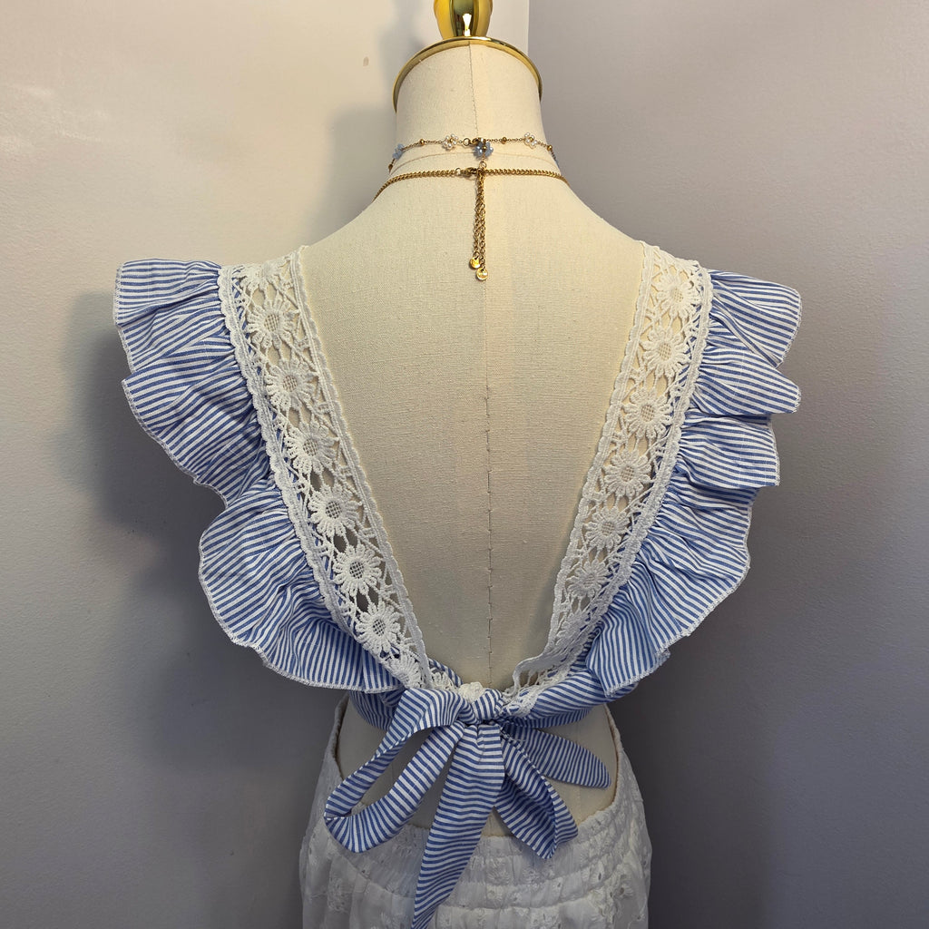 Top Rayures & dentelle Bohème