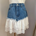 Jupe Denim & Dentelle