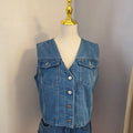 Veste sans manche en jeans