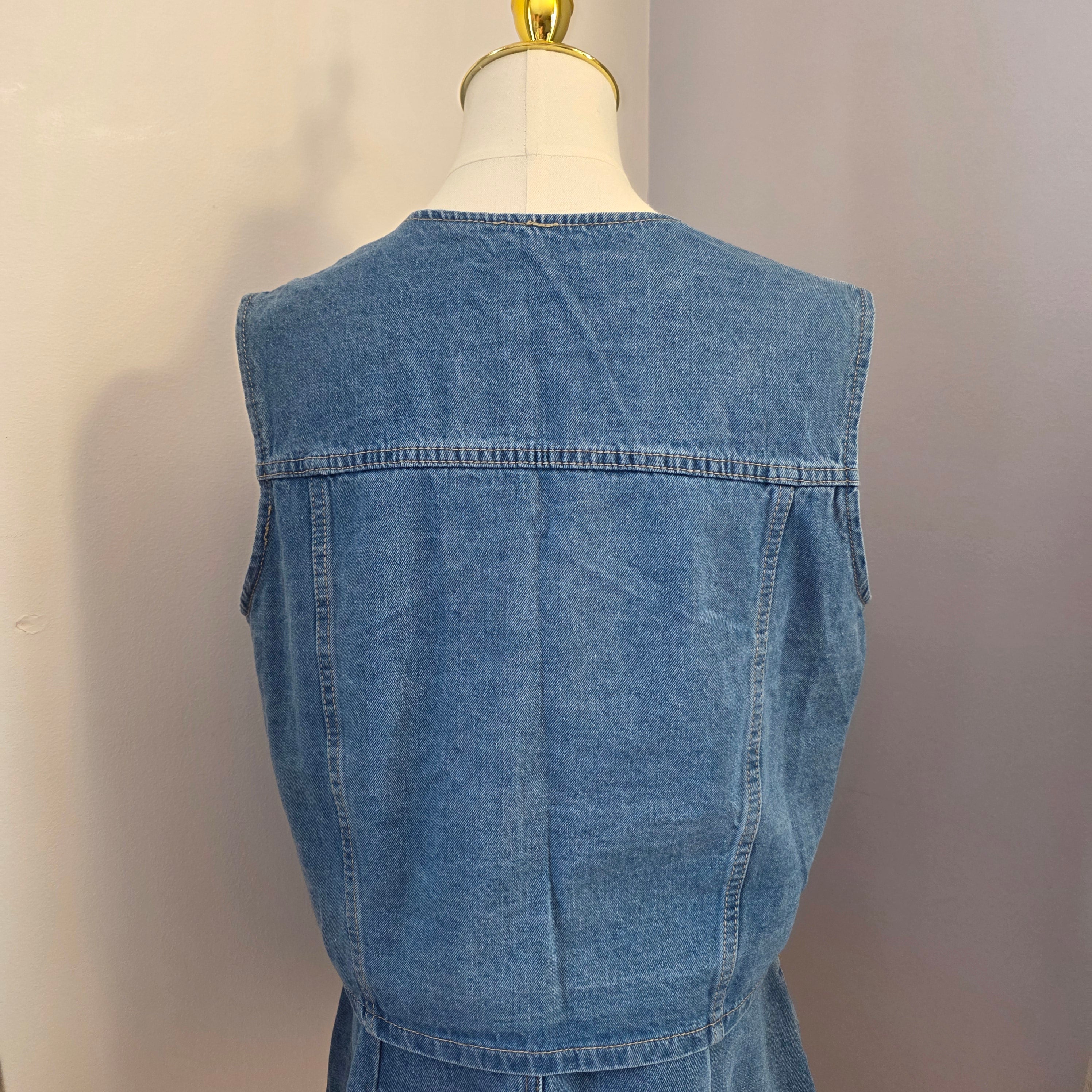 Veste sans manche en jeans