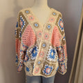 Gilet Crochet Bohème Multicolore