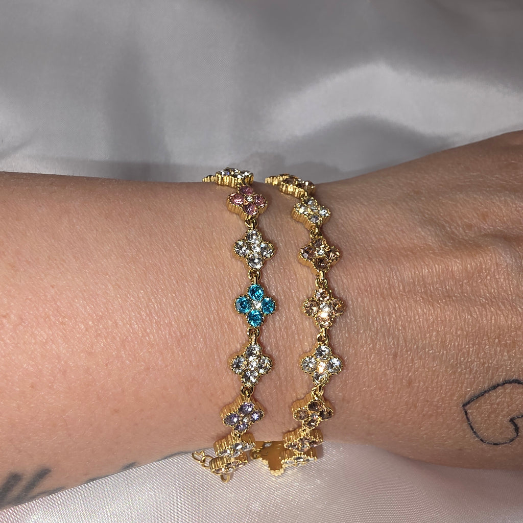 Bracelet trèfle scintillant Mallaury