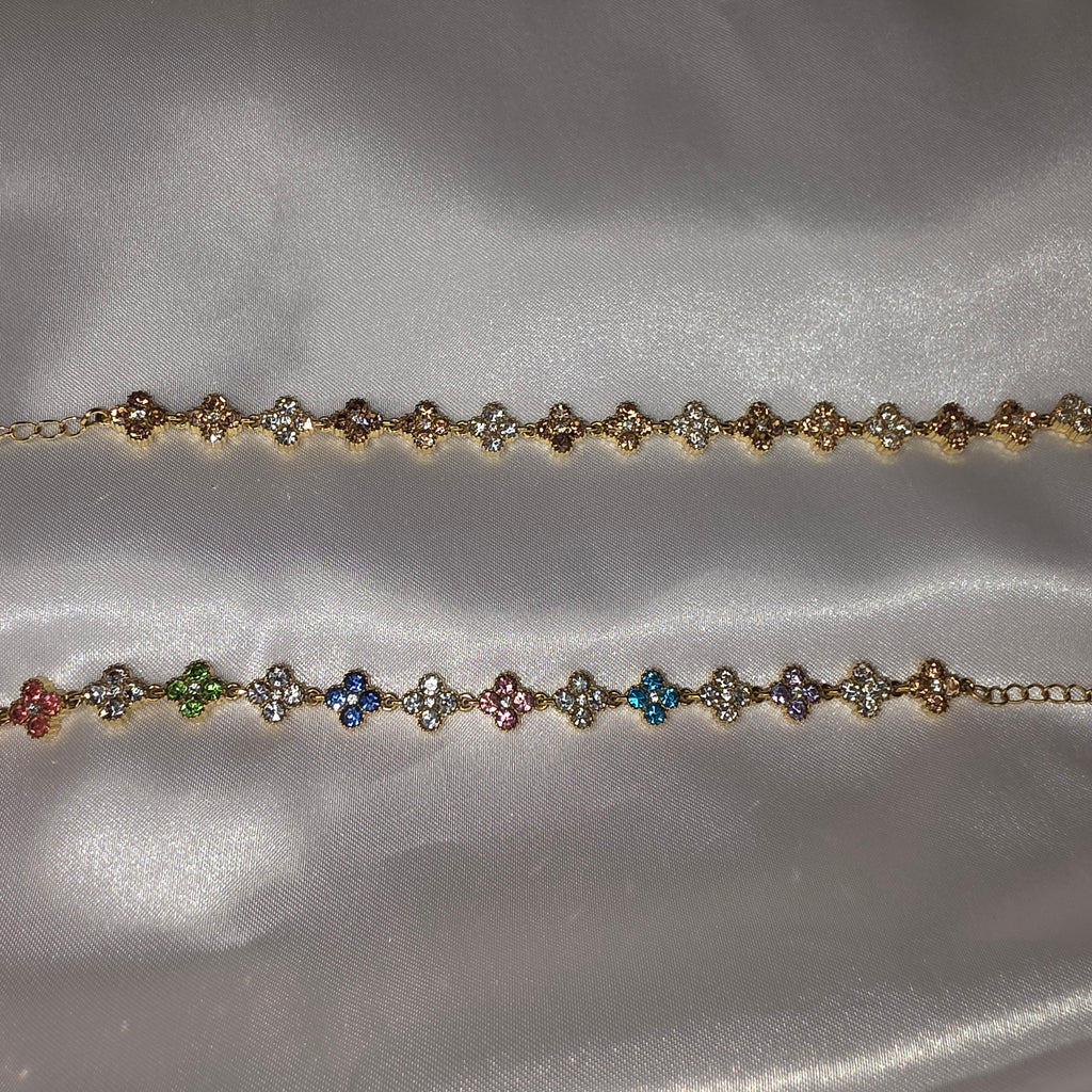 Bracelet trèfle scintillant Mallaury