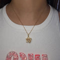 Collier Anti-Stress Fleur Royale Dorée