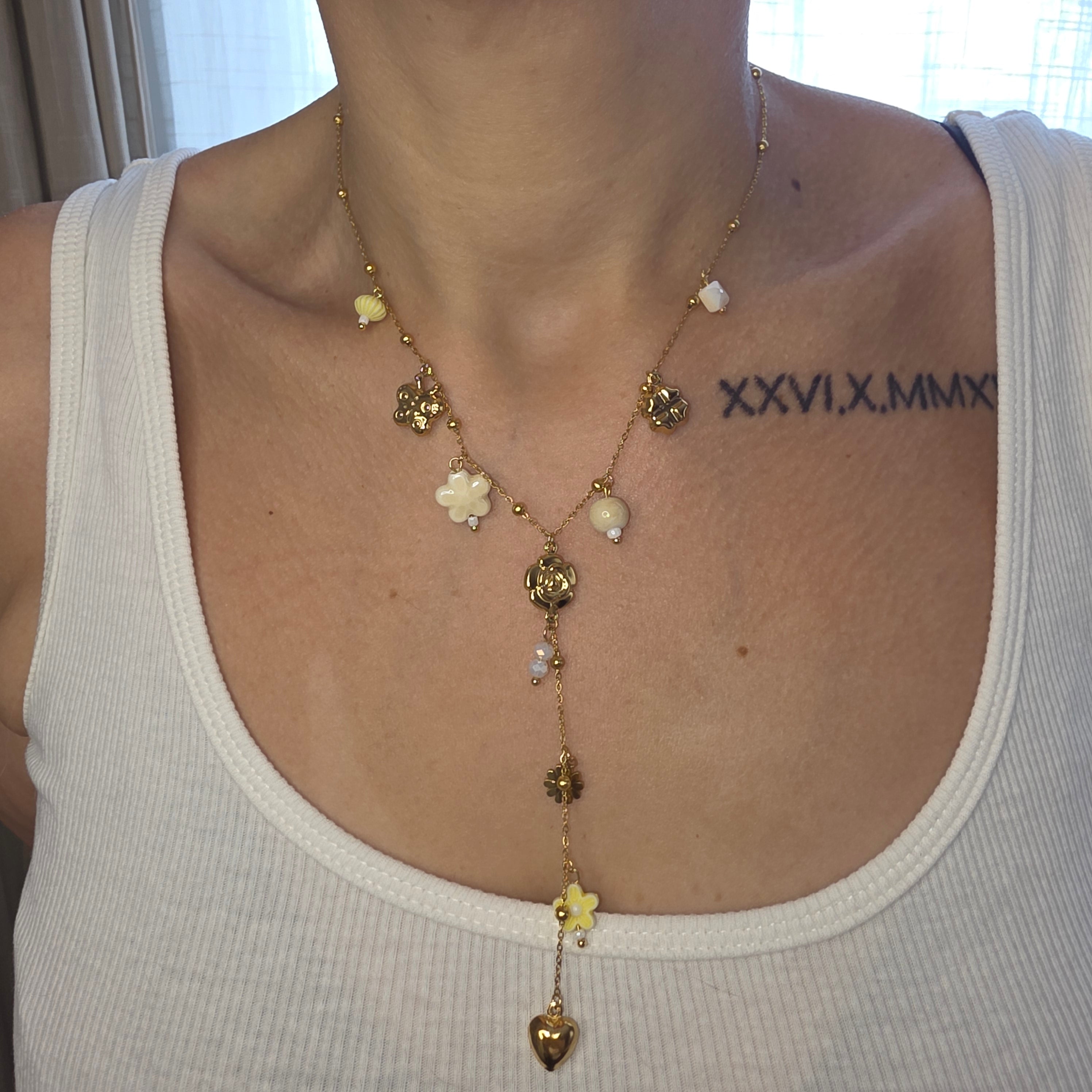 Collier Jardin Romantique Jaune
