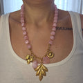 Collier Feuille Rosée