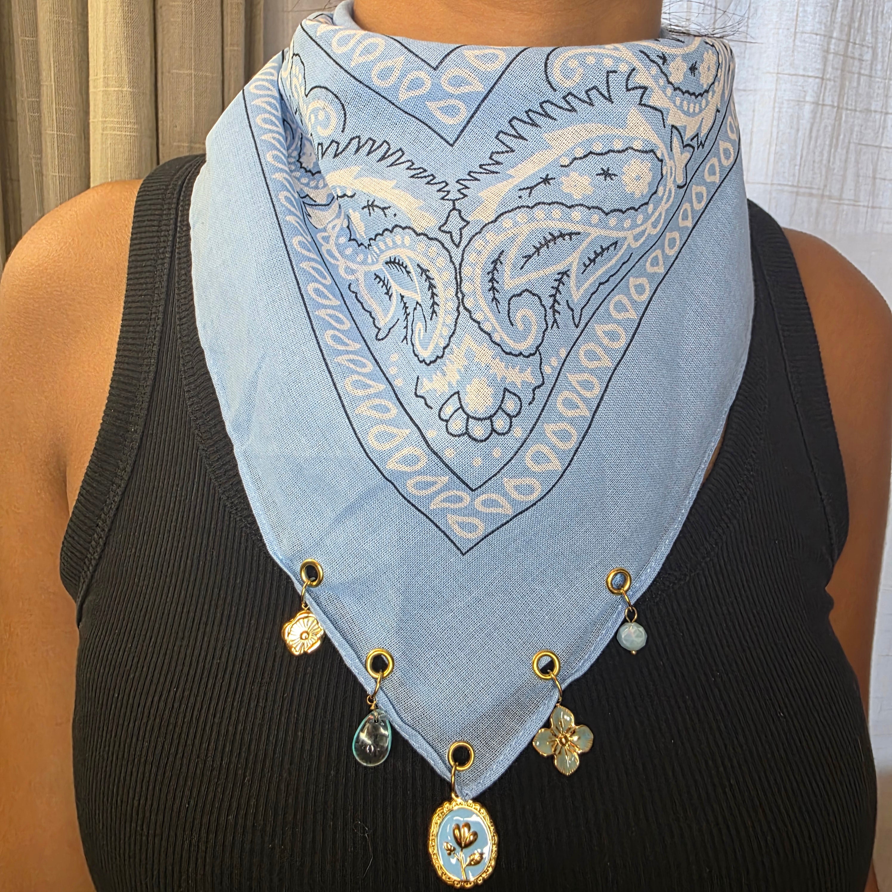 Bijoux Bandana Bleu