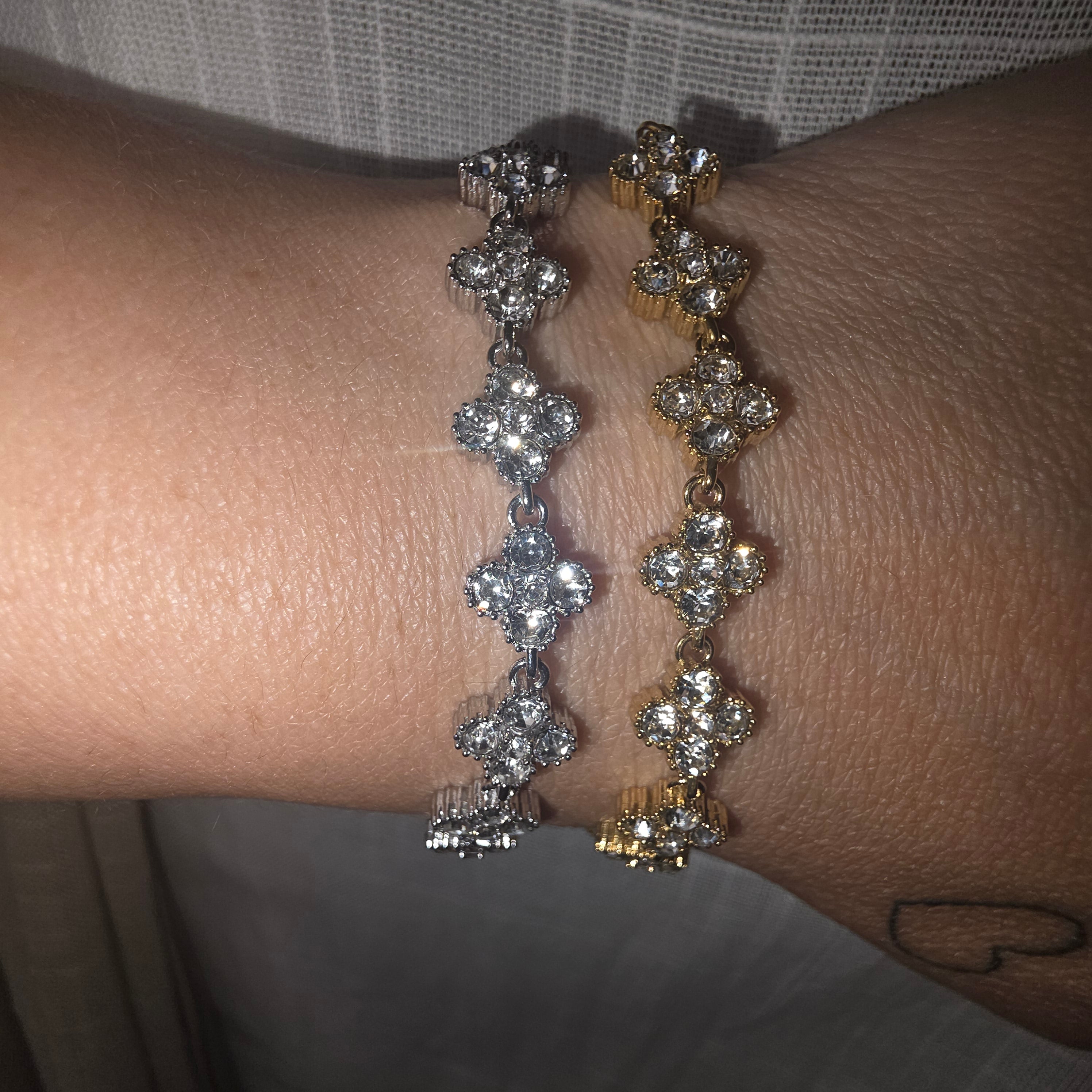 Bracelet trèfle scintillant Mallaury