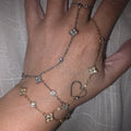 Bracelet de main trèfle scintillant Mallaury