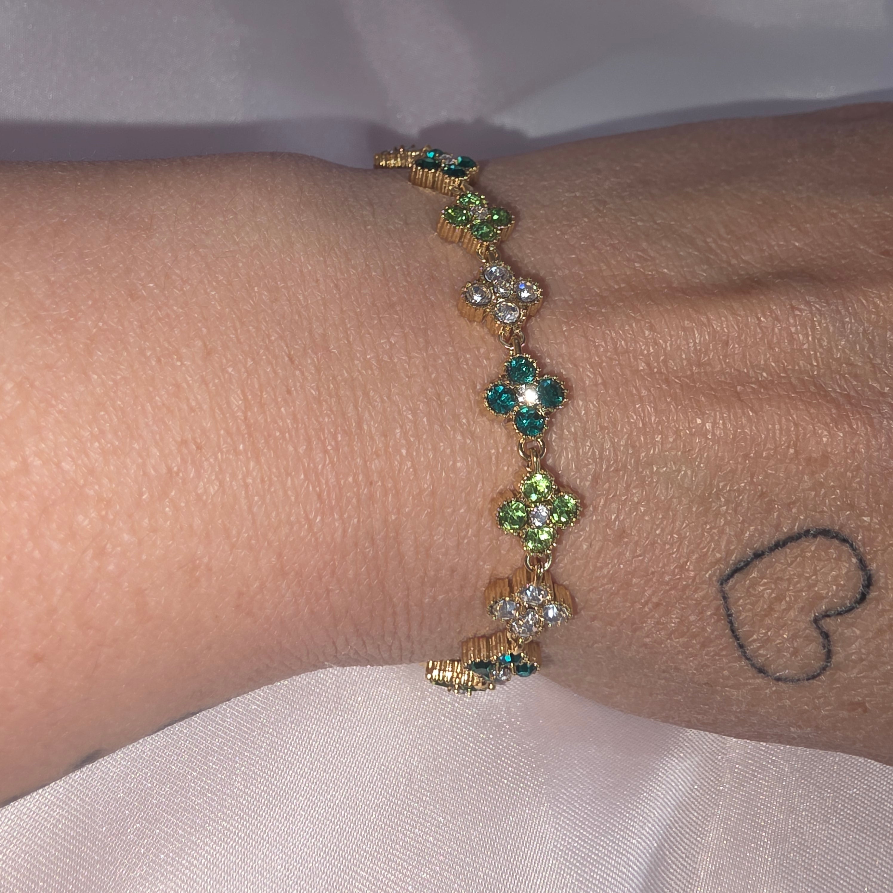 Bracelet trèfle scintillant Mallaury
