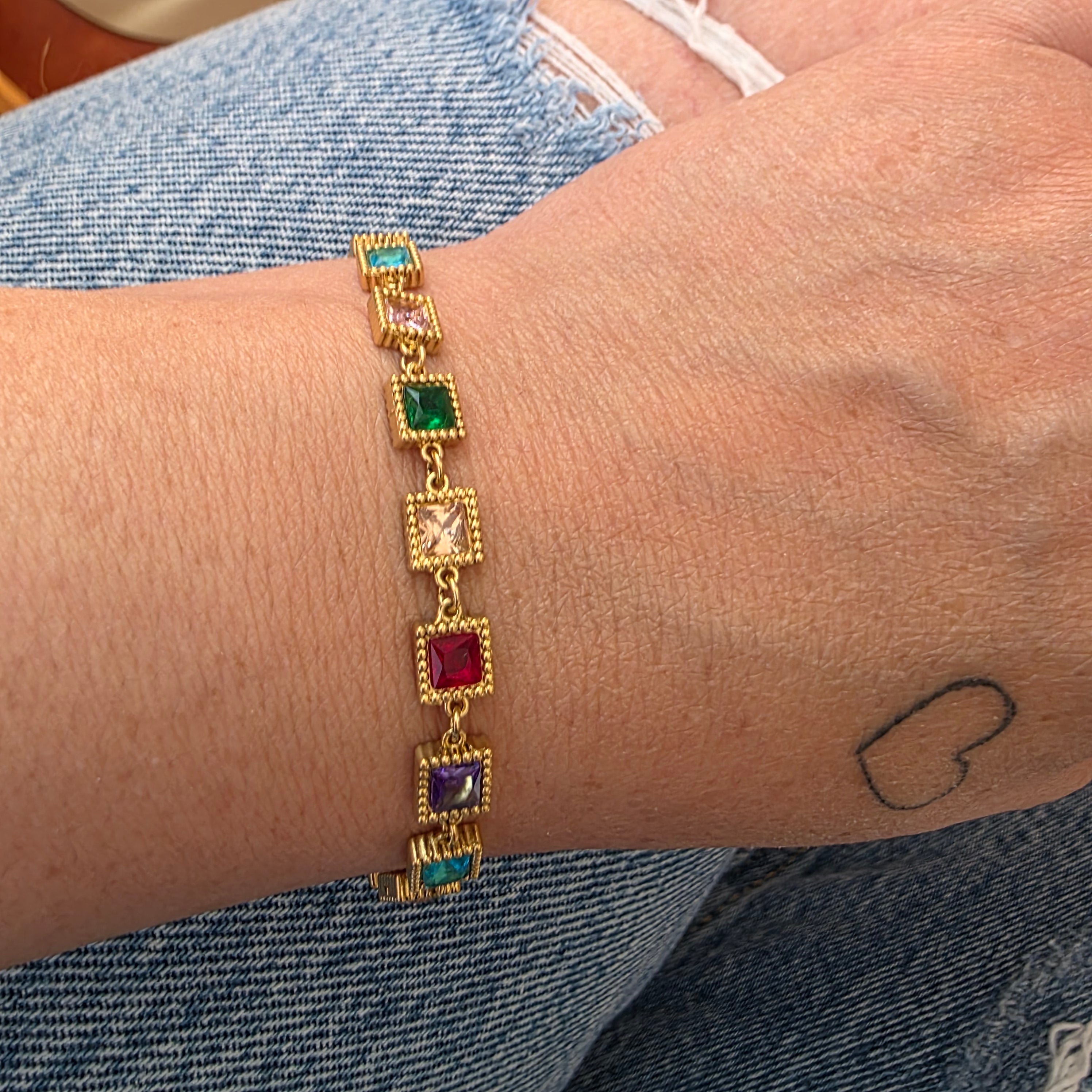 Bracelet Rainbow Carré