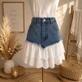 Jupe Denim & Dentelle