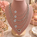 Collier argenté pour Charms