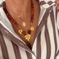 Collar Hoja Ámbar