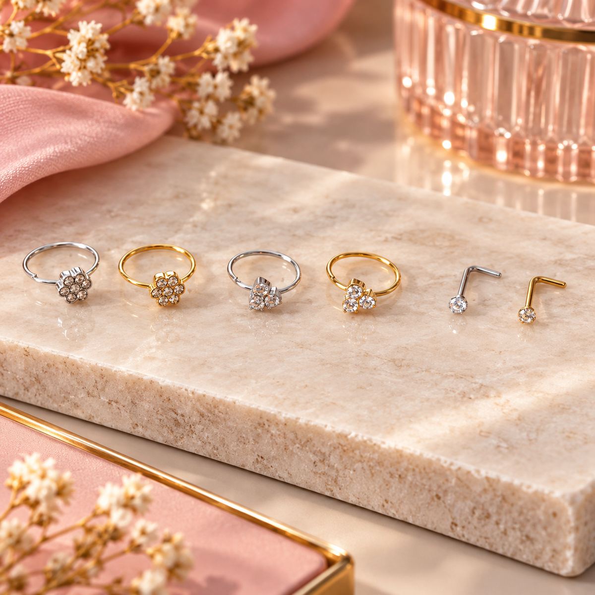 Piercing Nez Différentes variantes