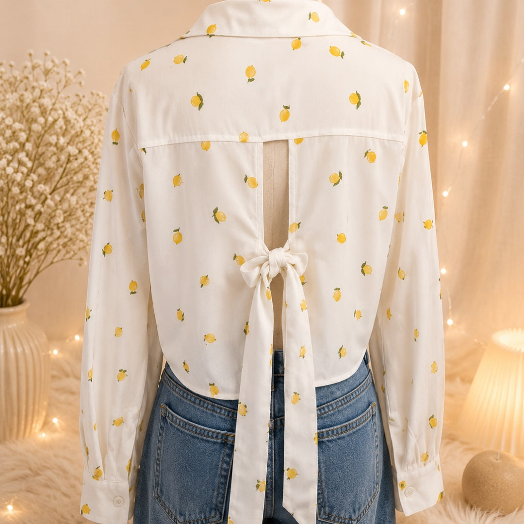 Chemise Citron - Dos noué