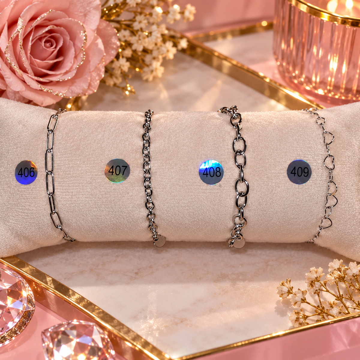 Bracelet argenté pour Charms