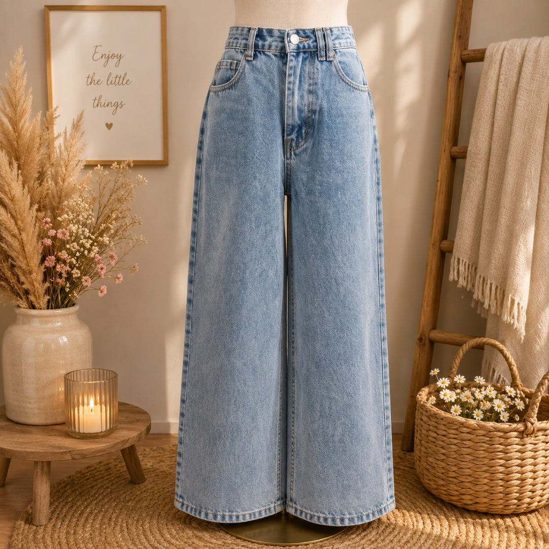 Jeans nœuds rosés