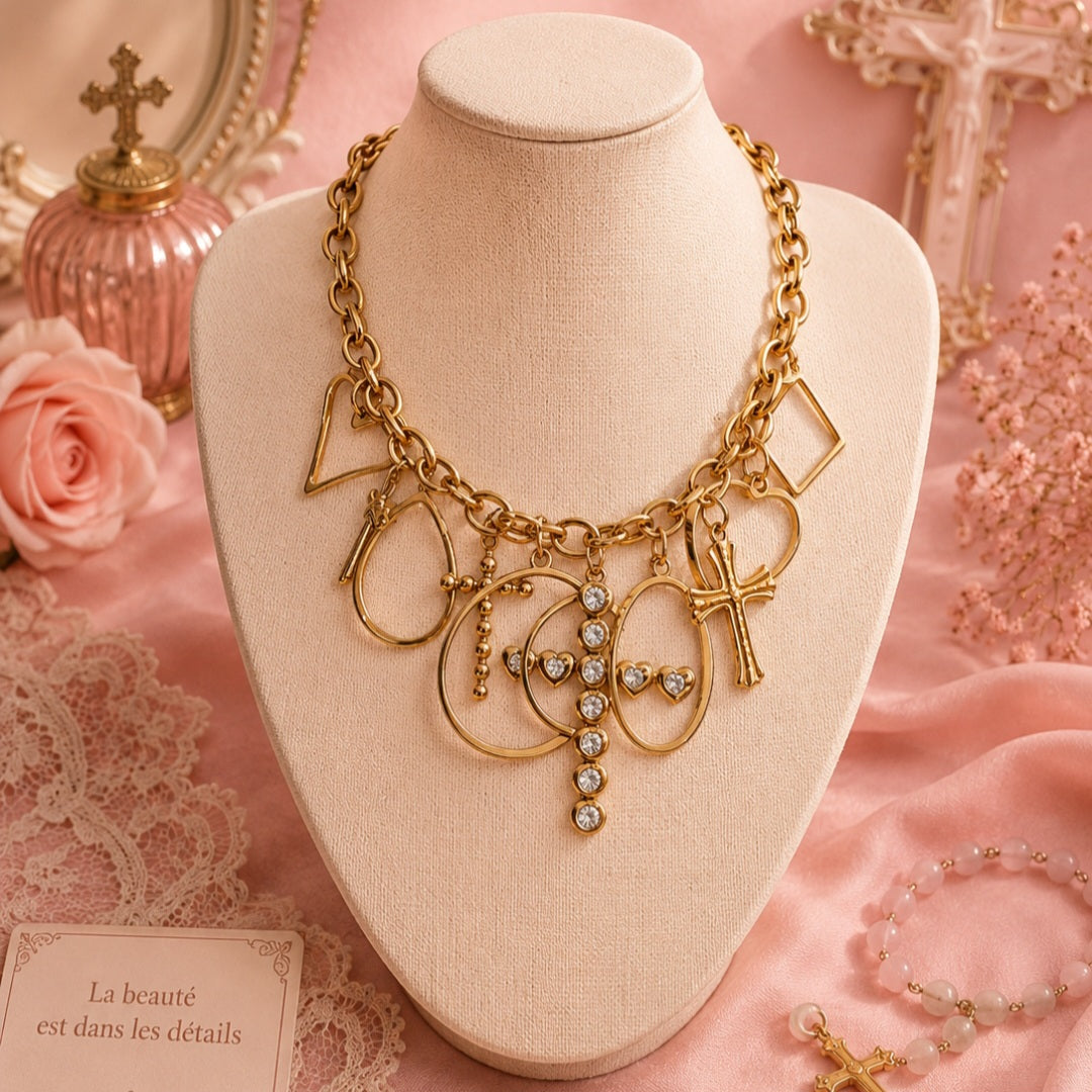 Collier Breloques Croix