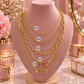 Collier doré pour Charms