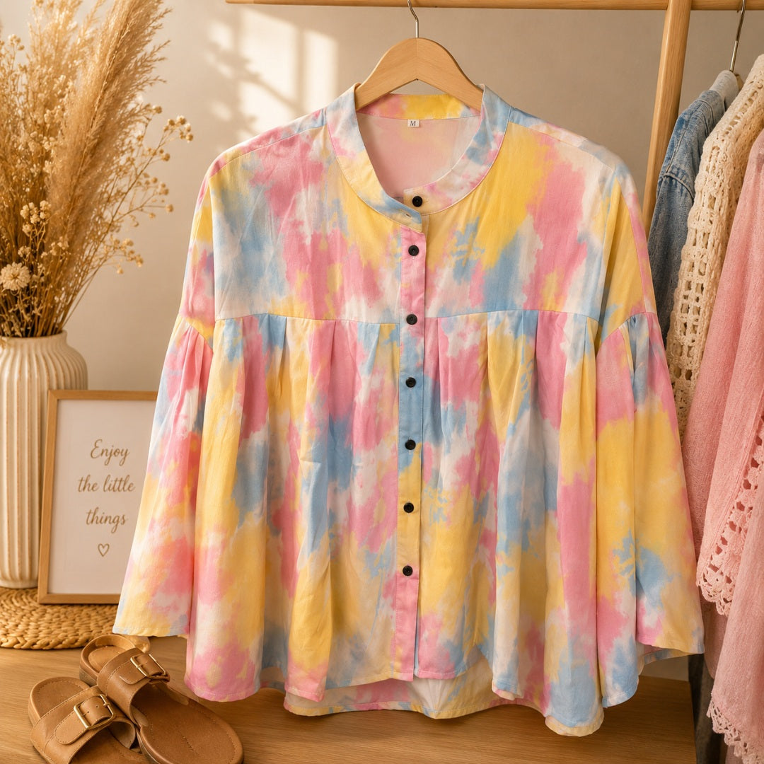 Chemise Pastel Tie & Dye - Coupe Fluide
