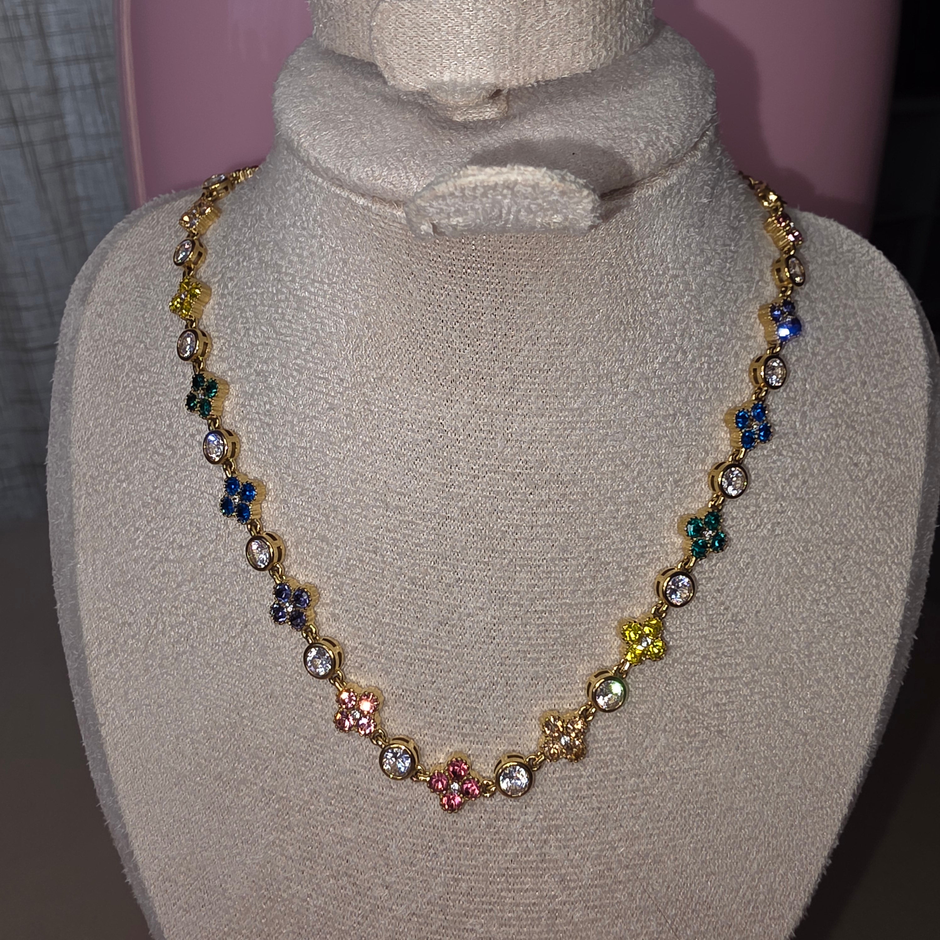 Collier trèfle scintillant Mallaury