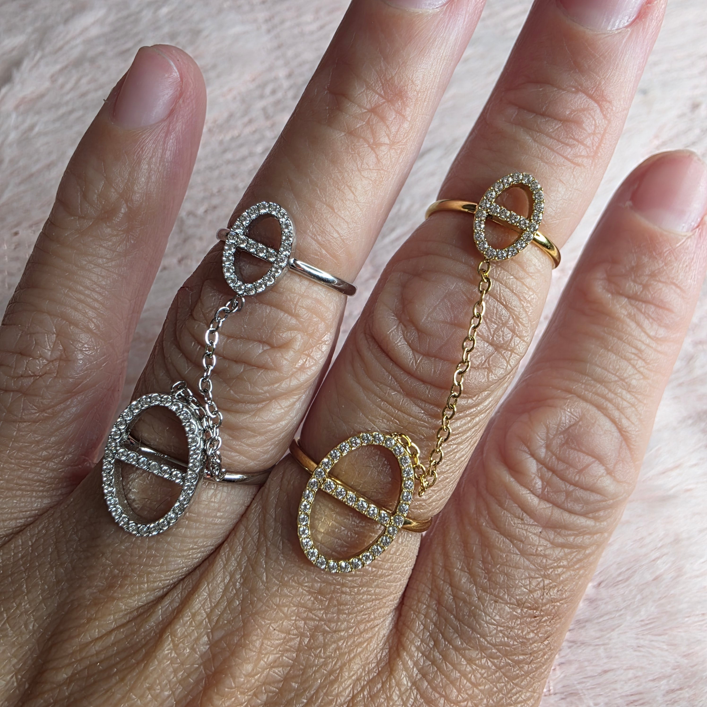 Bague chaîne Maille Marine Mathilda