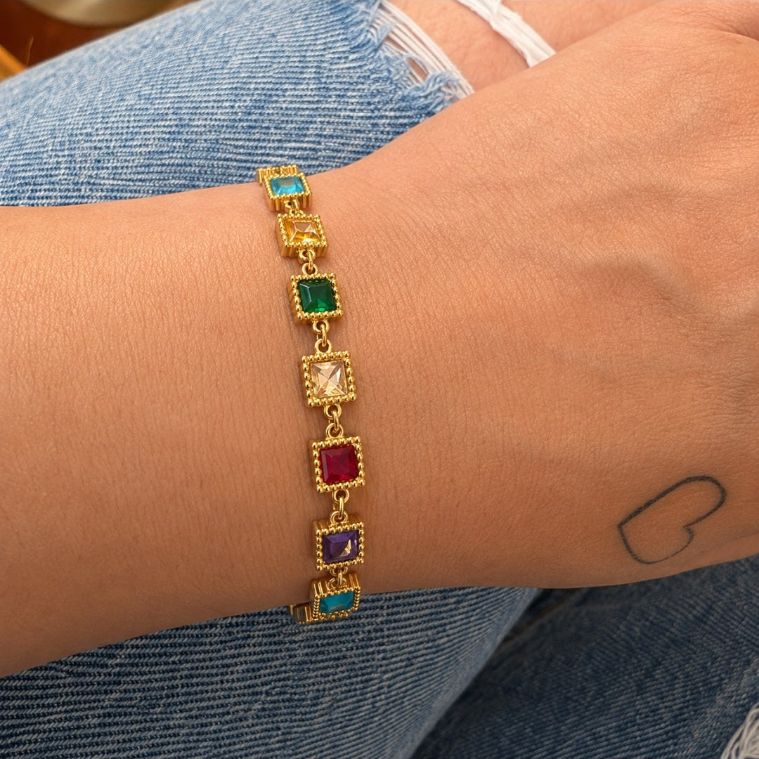 Bracelet Rainbow Carré