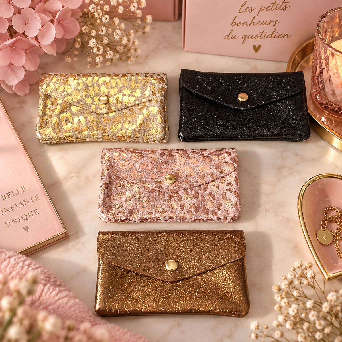 Porte-monnaie Brillant Cuir grand modèle
