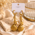 Boucles d'oreilles pendantes coquillages