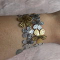 Bracelet Fleurs Bicolore
