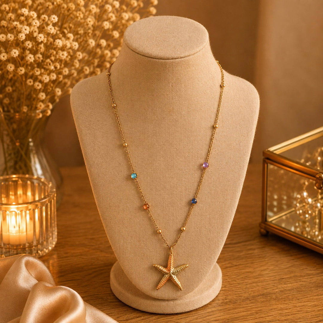 Collier Étoile de mer Strass